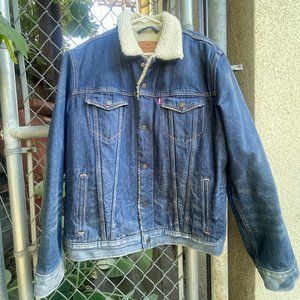 Levi's Denim Sherpa Trucker Jacket Large